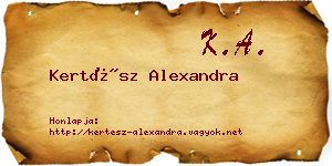 Kertész Alexandra névjegykártya