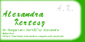 alexandra kertesz business card